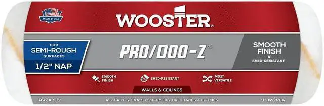 Alt view image 7 of 7 - WOOSTER RR643-9 9" Paint Roller Cover, 1/2" Nap, Woven Fabric