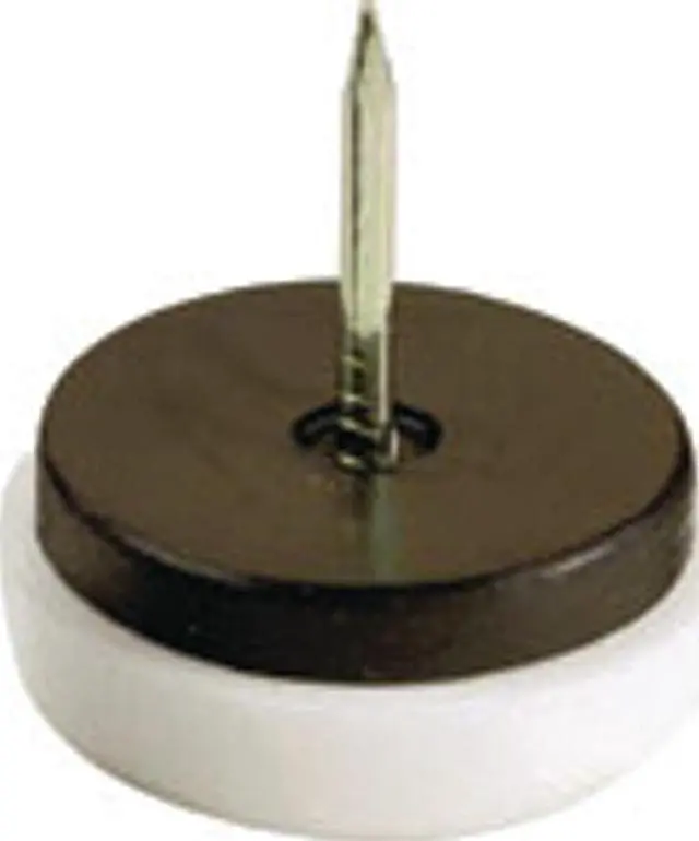 Alt view image 2 of 4 - Gld Furn 2.563In 4.563In Rnd SHEPHERD HARDWARE Furniture Glides 9448 White