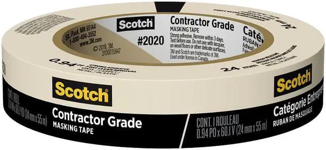 Alt view image 4 of 4 - 3M Scotch 0.94 In. x 60.1 Yd. Contractor Grade Masking Tape 2020-24AP