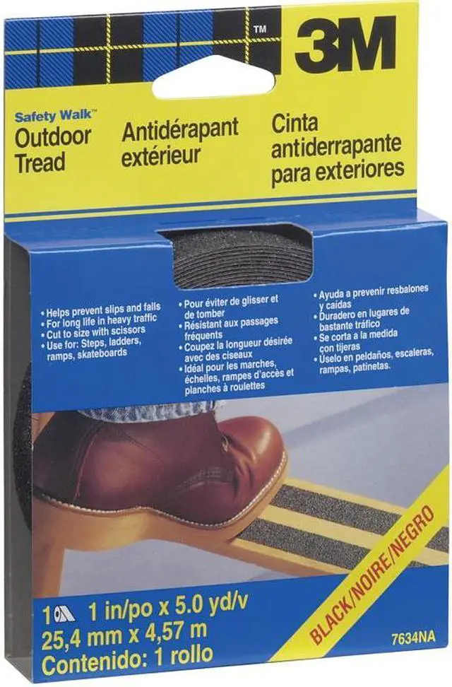 Alt view image 12 of 12 - 3m 7634NA Black 1 inch X 15 Step Ladder Safety Treads
