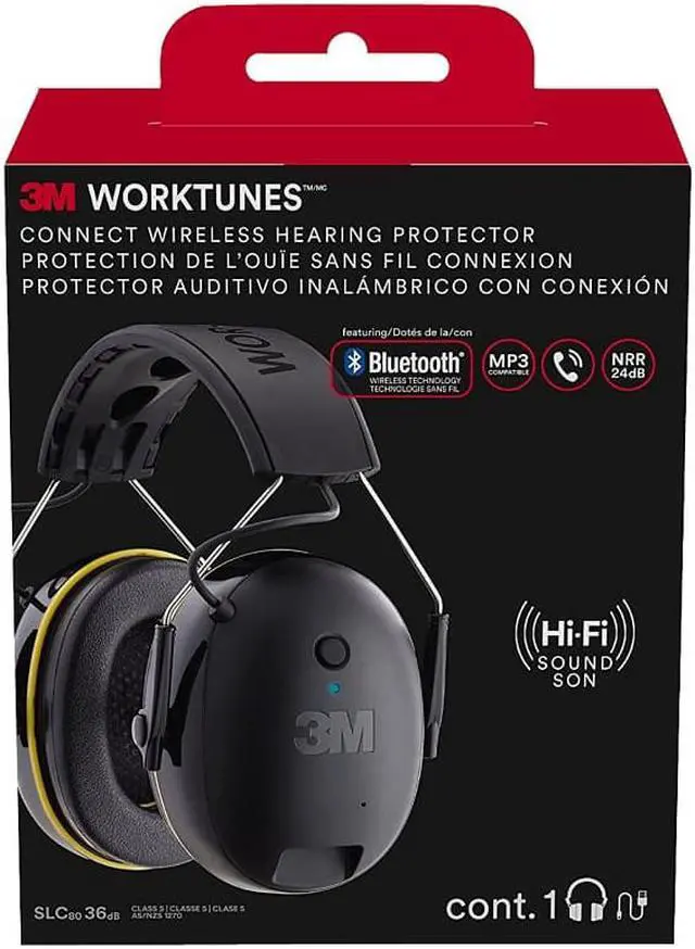 Alt view image 10 of 20 - Worktunes Ear Muff Bluetooth Hearing Protector 24 dB NRR Plastic
