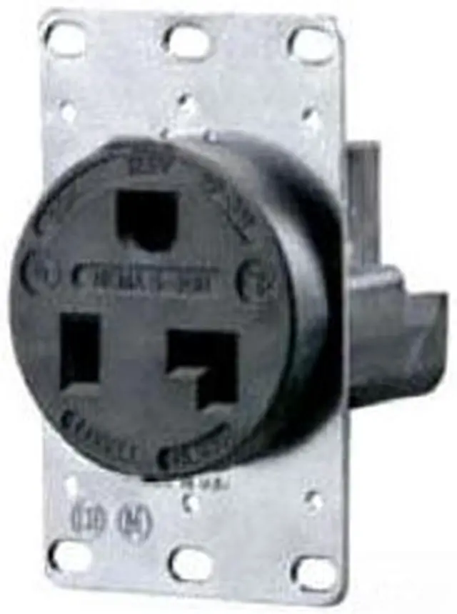 Alt view image 3 of 4 - HUBBELL WIRING DEVICE-KELLEMS HBL9330 Straight Blade Receptacle, 6-30R, 30 A,