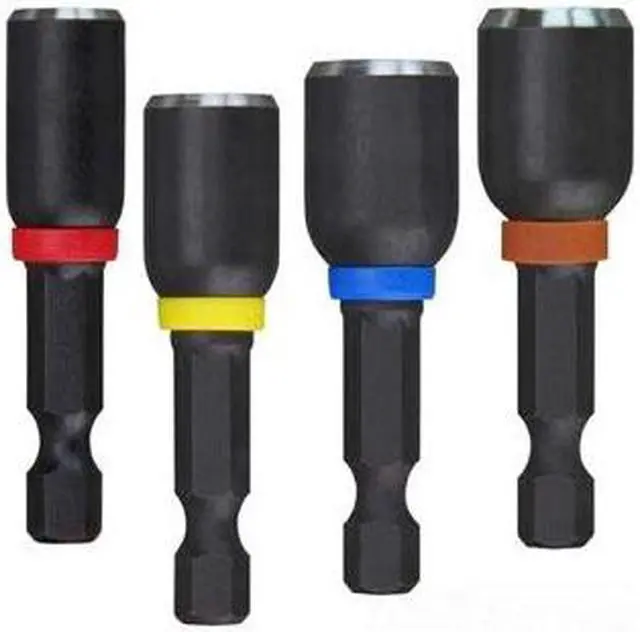 Alt view image 3 of 7 - Milwaukee 49-66-4562 4-Piece Shockwave 1-7/8-Inch Magnetic Nut Driver Set