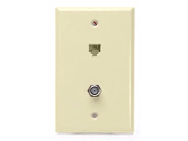 Alt view image 5 of 9 - 4 Pair With F Connector Standard Plate Almond