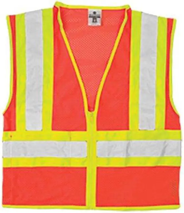 Alt view image 2 of 5 - KISHIGO 1055-XL XL Class 2 High Visibility Vest, Orange