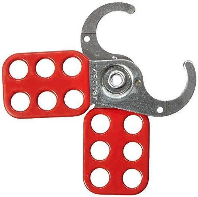 Alt view image 4 of 18 - Safety Lockout Hasps,  1 in Jaw Dia., Red