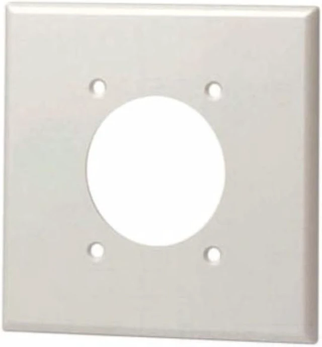 Main image of Leviton 80726 2-Gang Flush Mount 2.15-Inch Diameter Device Receptacle Wallplate, Brown