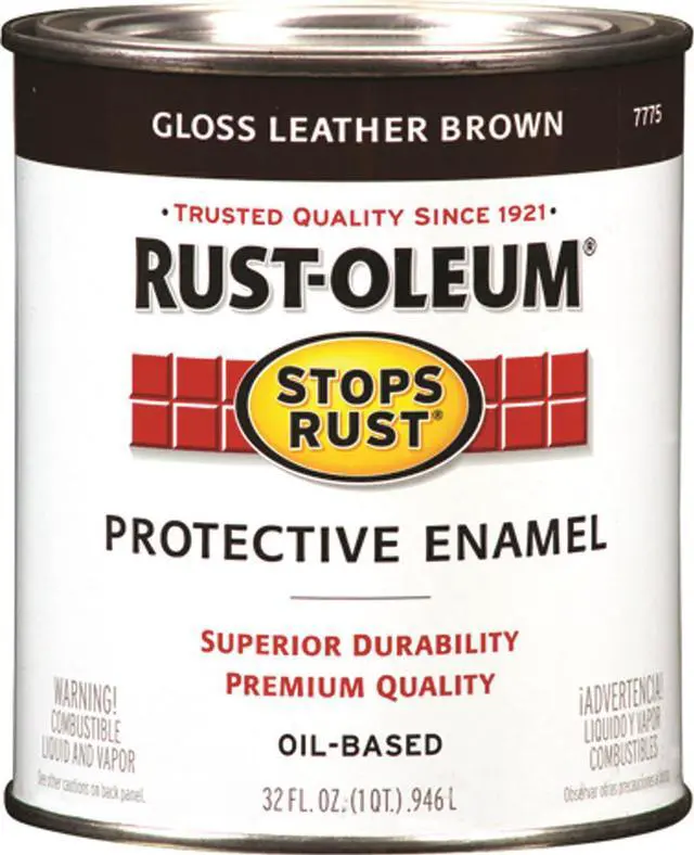 Alt view image 2 of 4 - Rust-Oleum Leather Brown Enamel 7775-502 Unit: QT