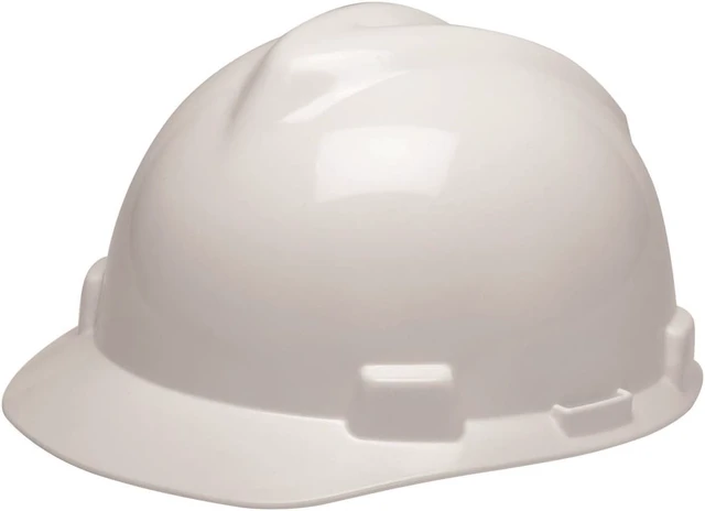 Alt view image 3 of 14 - MSA V-Gard Hard Hats Ratchet Suspension Size 6 1/2 - 8 White 475358