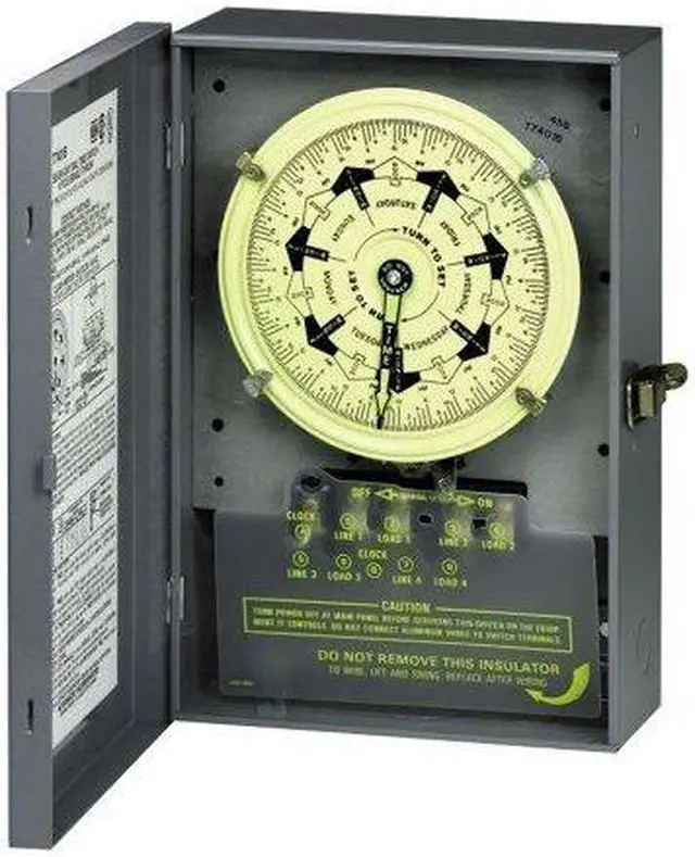 Alt view image 5 of 9 - INTERMATIC T7401B Electromechanical Timer,7 Day,4 Poles