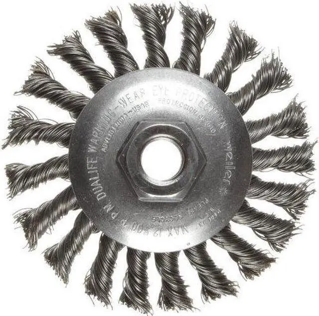 Alt view image 2 of 5 - WEILER 94033 Knot Wire Bevel Wire Brush, Threaded Arbor