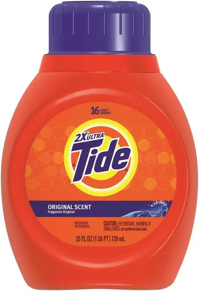 Main image of Tide 2X Ultra Concentrated Laundry Detergent, 25 oz, Bottle, Blue, Liquid, Original