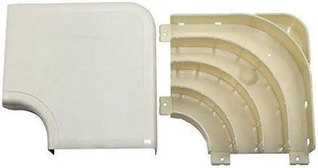 Main image of Wiremold 5411FO 2" Radiused Full Capacity Fiber Ready Flat Elbow Connector, Ivory, 7-25/32" L