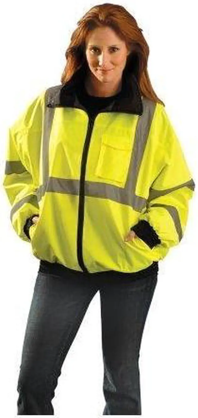 Alt view image 3 of 6 - OCCUNOMIX LUX-ETJBJ-YXL Unisex Jacket, 100% Polyester, Yellow, Xl