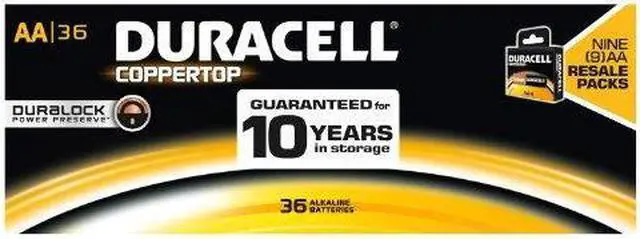 Alt view image 3 of 10 - DURACELL mn15p36 Duracell CopperTop AA Alkaline Battery, 36 PK, 1.5VDC