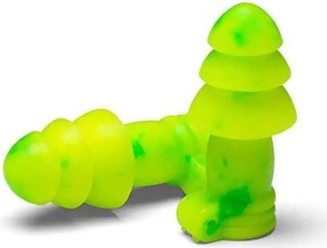 Alt view image 2 of 3 - MOLDEX 6450 Jetz(R) Reusable Vinyl Ear Plugs, Flanged Shape, 27 dB, Green, 50 PK