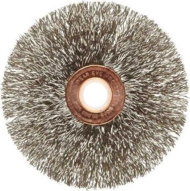 Alt view image 3 of 9 - C-3 Copper Center Small Diameter Wire Wheel, .014 Stainless Steel, 1/23"