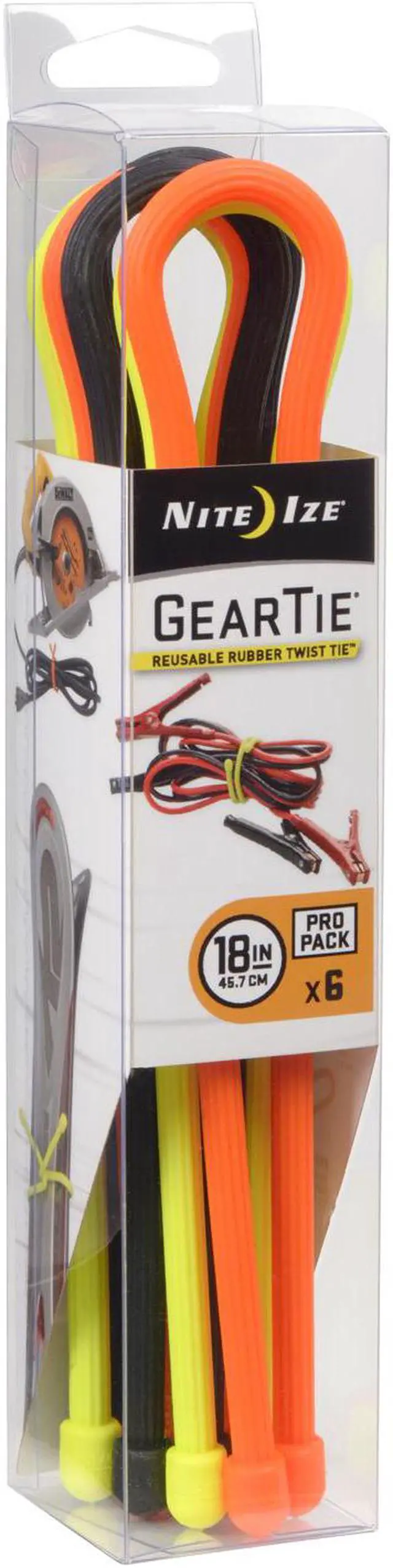 Alt view image 3 of 9 - Nite Ize Gear Tie ProPack 18" Assorted 6 Pack GTPP18-A1-R8