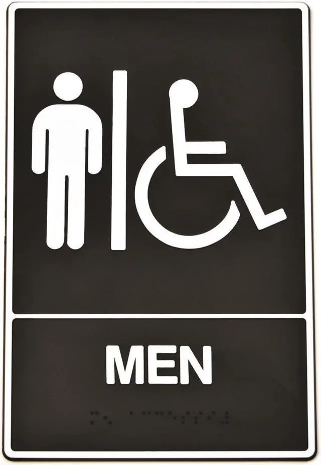 Main image of Hy-ko DB-1 Braille Men Handicap Access Sign - Pack of 3