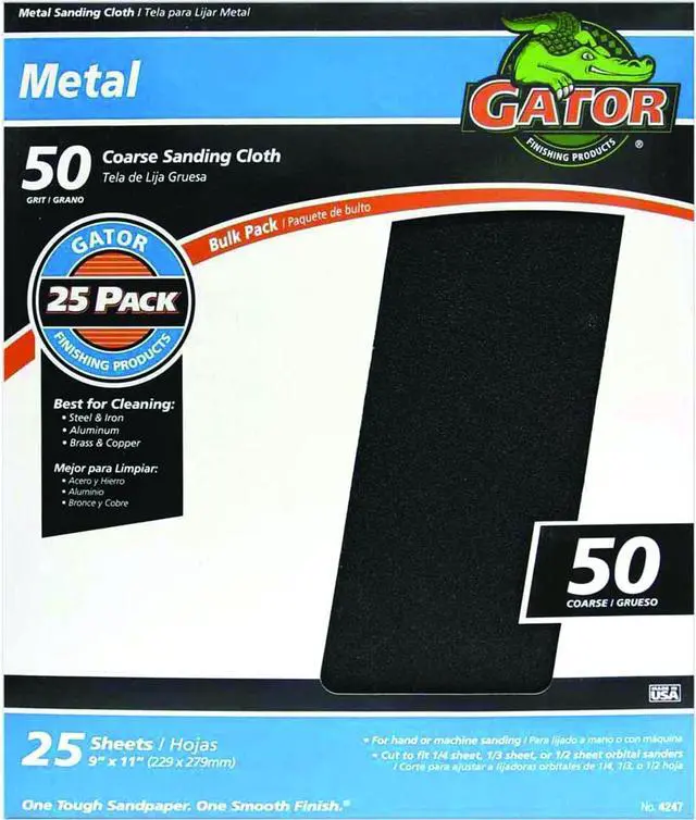 Alt view image 3 of 4 - Gator 9 In. W. x 11 In. L. 50 Grit Emery Cloth (25-pack) 4247