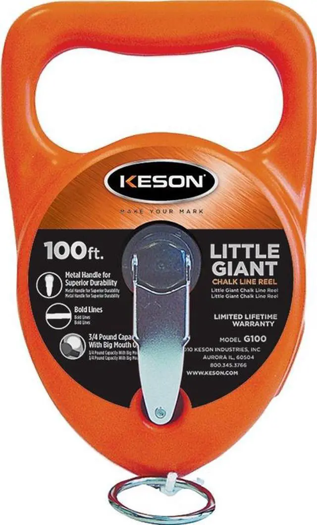 Alt view image 3 of 6 - Keson Industries G100 100-Foot Chalk Line Reel Abs Case - Each