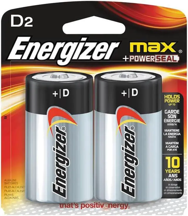 Alt view image 8 of 20 - ENERGIZER Max 1.5V Size D Alkaline Battery, 2-pack