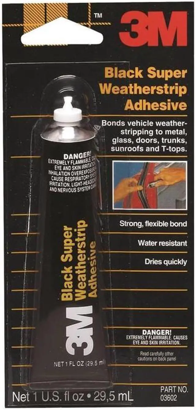 Alt view image 2 of 2 - 3M 03602 Black Super Weatherstrip Adhesive, 1 oz. Tube