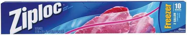 Alt view image 3 of 5 - 2Gal Ziploc Freezer Bag 10 Bags SC JOHNSON Bags & Wraps 01132 025700011323