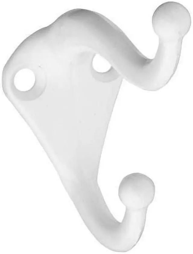 Alt view image 5 of 7 - National, N248-369, 2 Pack, White, Coat & Hat Hook