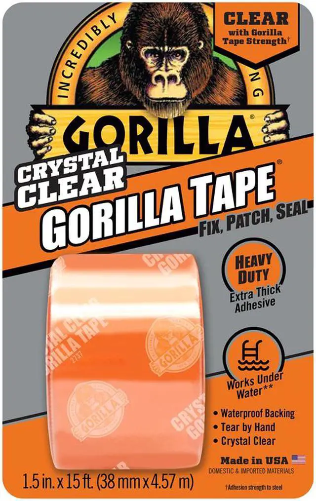 Main image of Duct Tape,Clear,5 yd.,1-1/2 in. W GORILLA GLUE 6015002