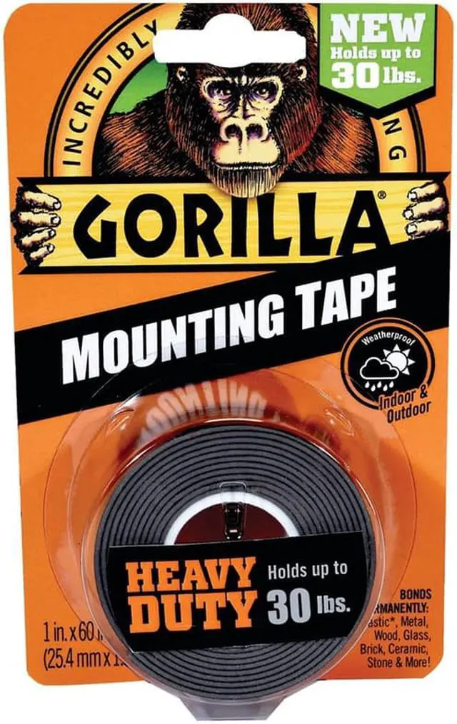Alt view image 4 of 19 - Gorilla Glue 6055002 Gorilla Heavy Duty Mounting Tape,1" x 60" Rolls