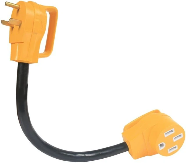 Main image of Camco PowerGrip 30A/50A Dogbone RV Power Cord Adapter 55183
