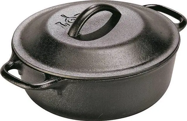 Alt view image 8 of 9 - 2Qt Serving Pot With Cover Lodge Cast Iron L2SP3 075536360805