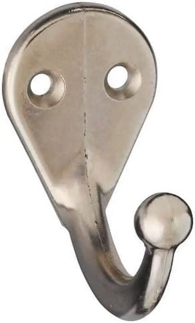 Alt view image 2 of 4 - National Nickel Single Cloth Wardrobe Hook, 2 per Card N199190
