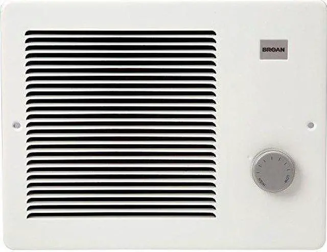 Alt view image 8 of 10 - Broan-NuTone - 174 - Broan Nu-Tone 174 Comfort-Flo Wall Heater; 2560/5120 BTU, 750/1500 Watt, Off White Baked Enamel