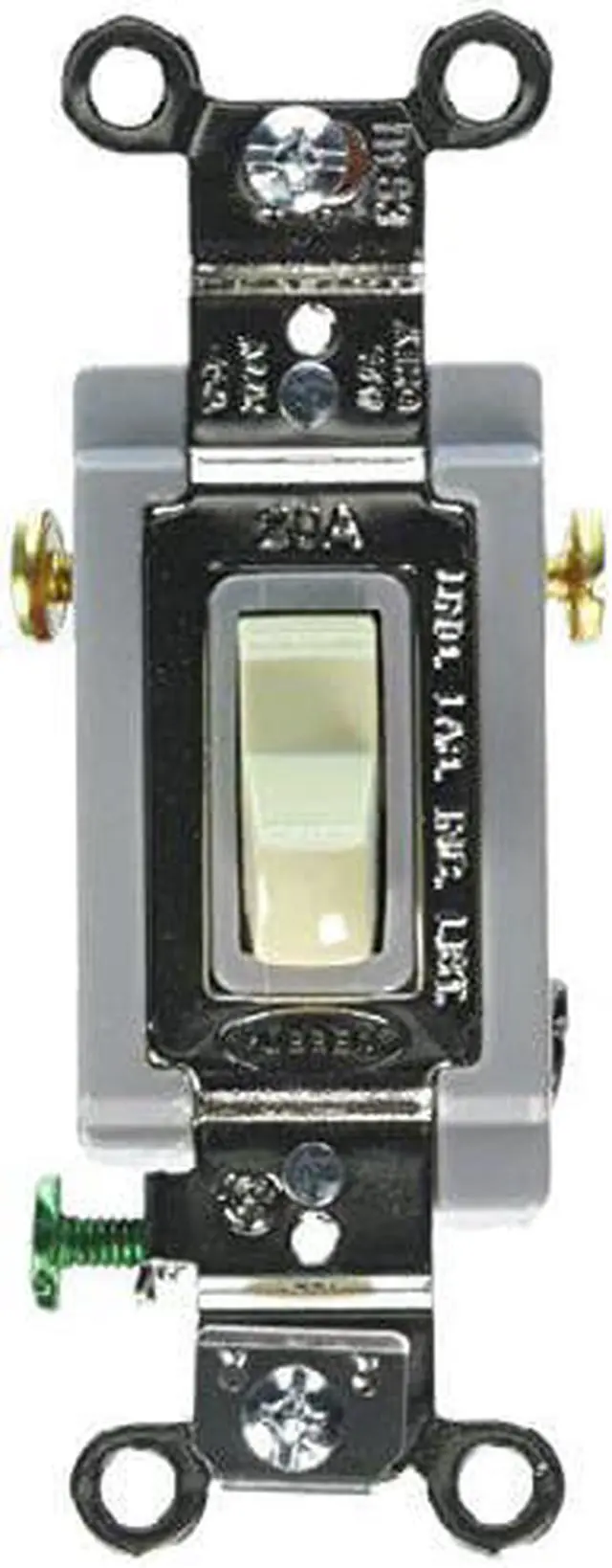 Alt view image 2 of 4 - HUBBELL WIRING DEVICE-KELLEMS HBL1223I Wall Swtch, 3-Way, 120/277V, 20A, Ivry,