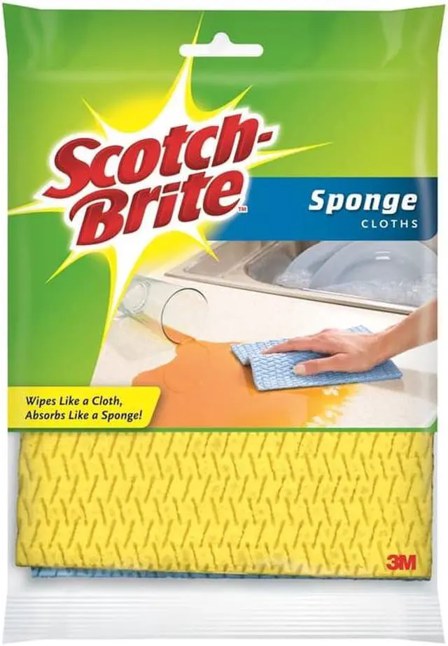 Main image of 3M Scotch-Brite 7.8 In. x 6.8 In. Absorbent Cloth (2-Count) 9055