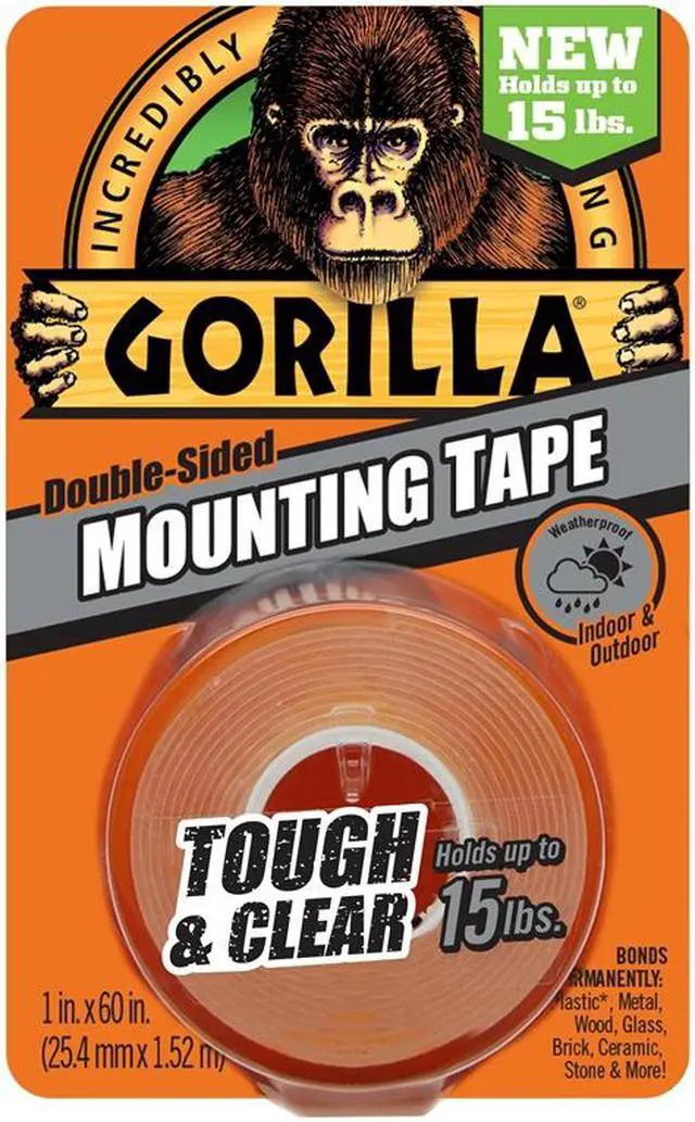 Alt view image 3 of 10 - Mounting Tape,Clear,5 ft. L GORILLA GLUE 6065001