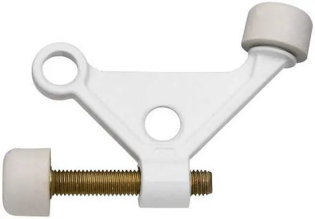 Alt view image 4 of 5 - National White Zinc Hinge Pin Door Stop N248401