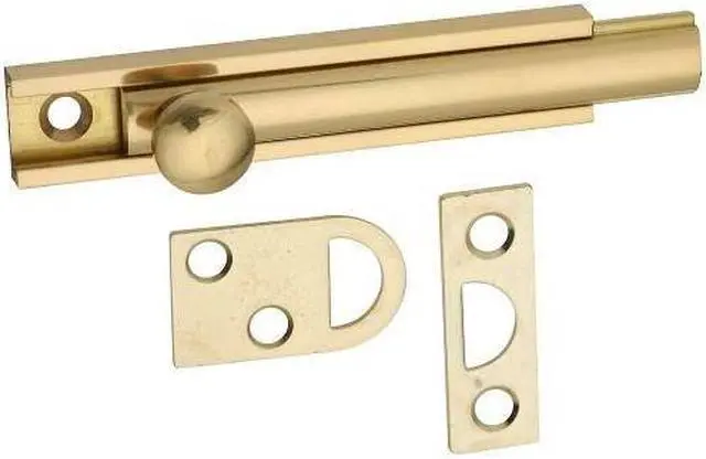 Alt view image 5 of 7 - National Gallery Series 3 In. Polished Brass Door Surface Bolt N197970