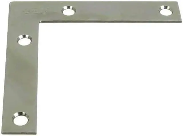 Alt view image 3 of 5 - National Catalog 117 3-1/2 In. x 5/8 In. Zinc Flat Corner Iron (4-Count) N114025