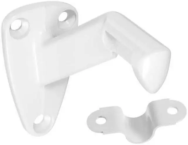 Alt view image 2 of 3 - Handrail Bracket With Screws, White National Hardware N248-351 038613248359