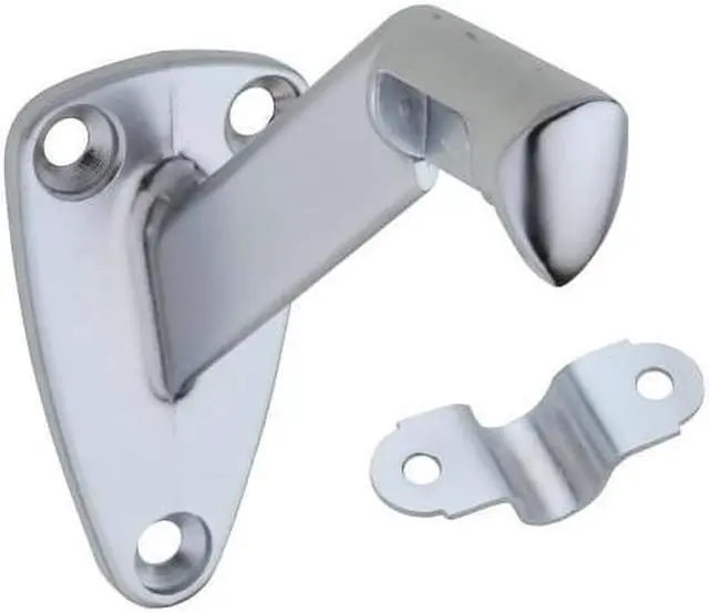 Alt view image 3 of 3 - National, N274-258, Satin Chrome Hand Rail Bracket