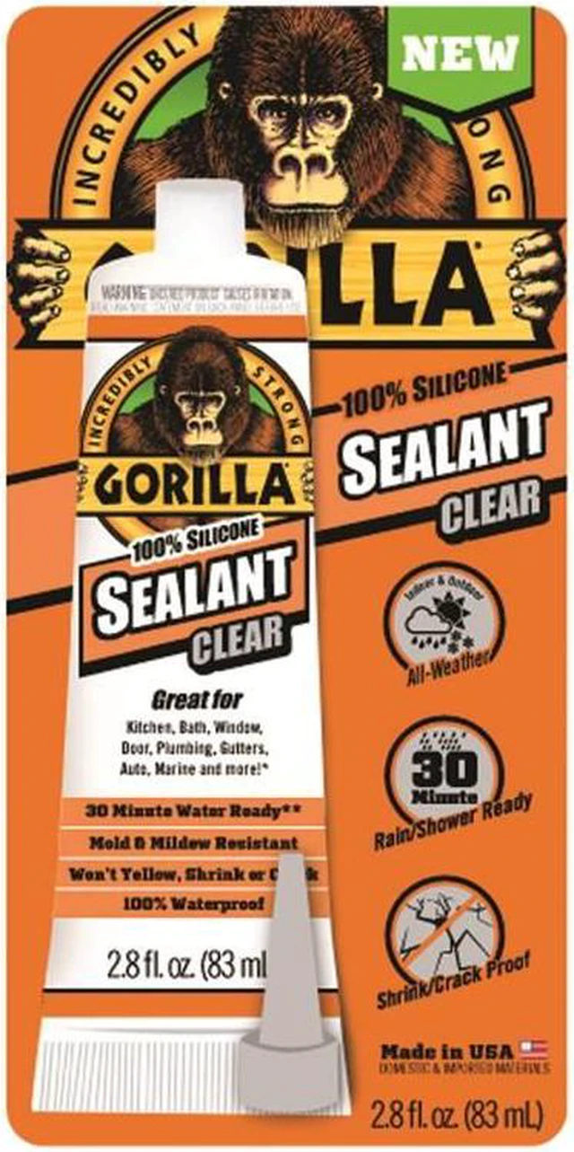 Alt view image 3 of 13 - GORILLA GLUE CO 2.8 Clear Silicone Sealant 8090002