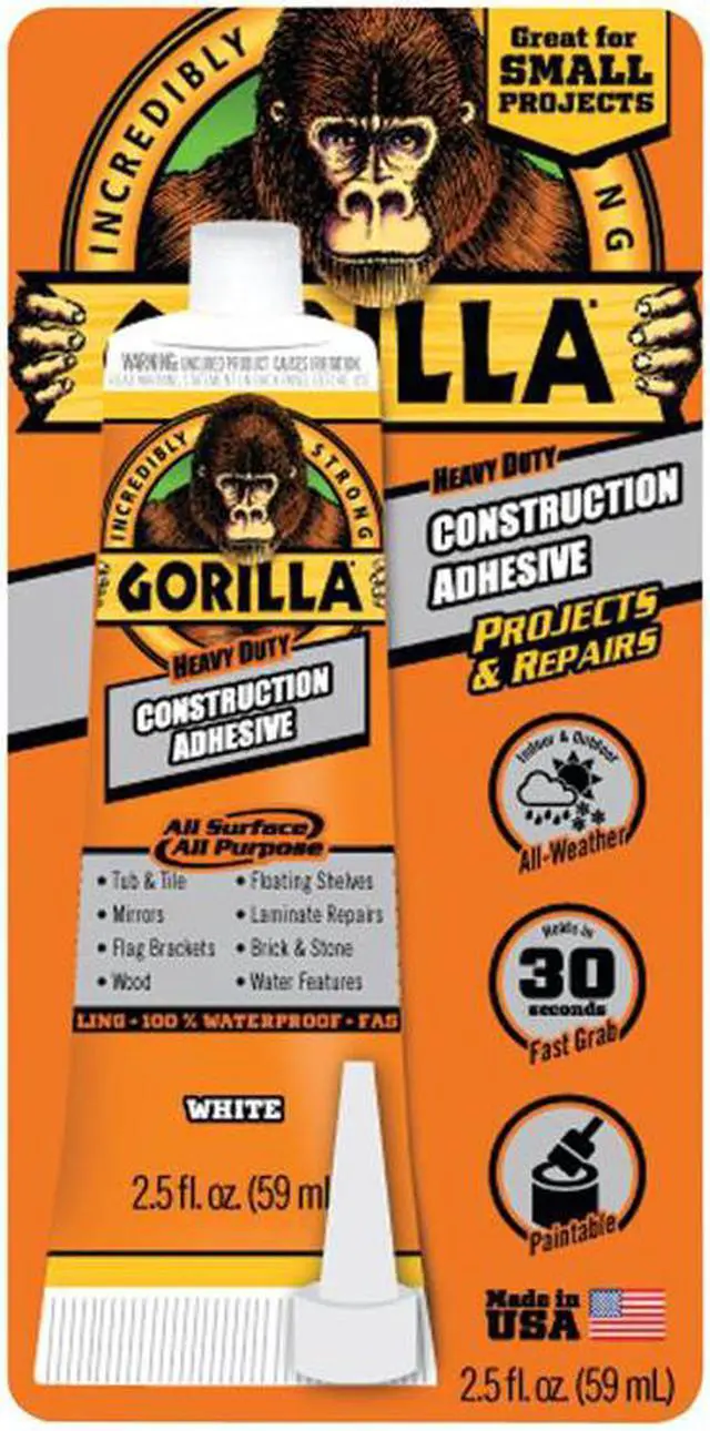 Alt view image 2 of 3 - Gorilla Glue 8020002 Construction Adhesive, 2.5 Oz