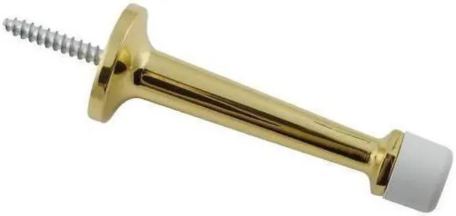 Alt view image 2 of 2 - National Gallery 3 In. Polished Brass Door Stop N198051