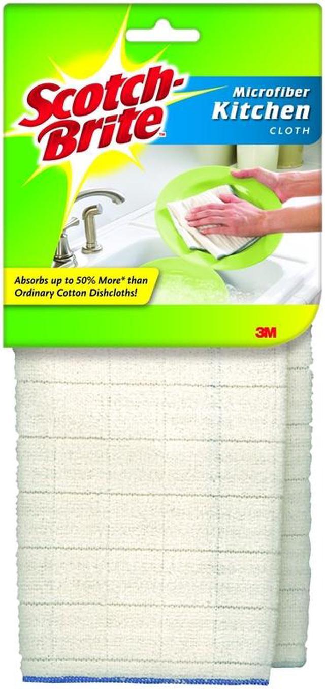 3M Scotch-Brite 9032 Kitchen Microfiber Cloths, 11.4 x 12.2, Pack of 2