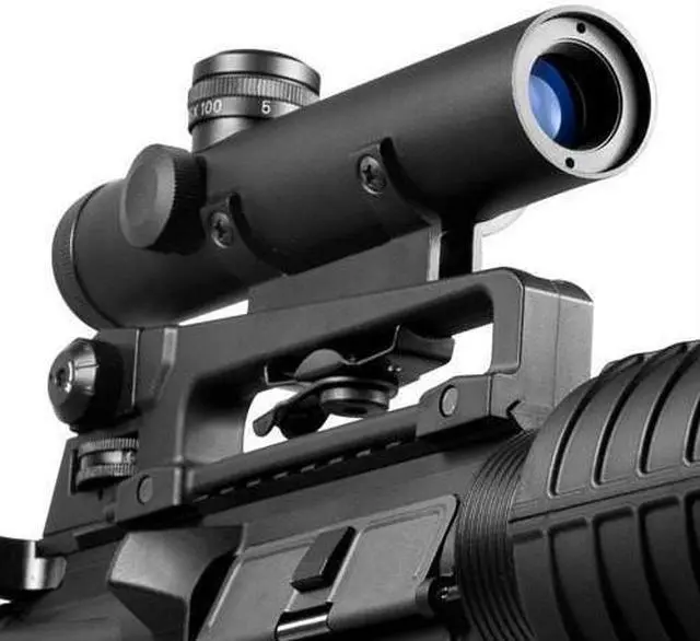 Alt view image 10 of 12 - Barska 4x20 M-16 Carry Handle/ Electro Sight Scope