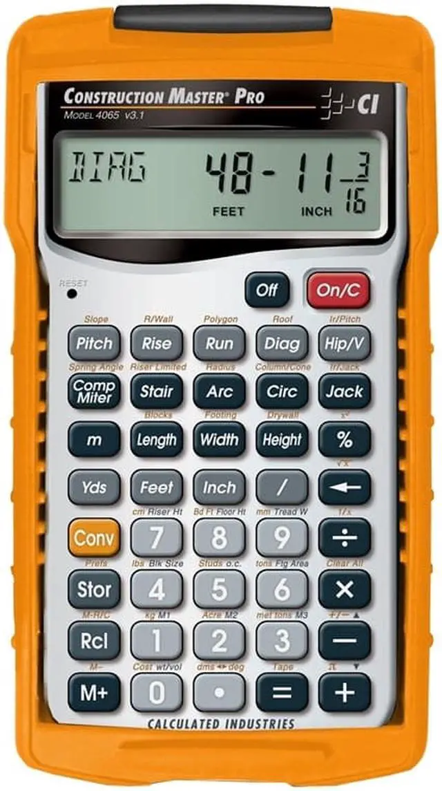 Alt view image 8 of 20 - CALCULATED INDUSTRIES 4065 Construction Calculator,Pro,5 5/8x3 In