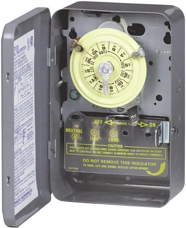 Alt view image 14 of 20 - Intermatic T103 120-Volt DPST 24 Hour Mechanical Time Switch